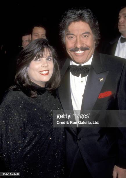 Singer Tony Orlando and wife Francine Amormino attend the 25th Annual People's Choice Awards on January 10, 1999 at Pasadena Civic Auditorium in...
