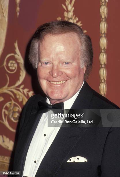 Businessman Roone Arledge attends Museum of the Moving Image Salute to Barbara Walters on March 19, 1992 at the Americnan Museum of the Moving Image...