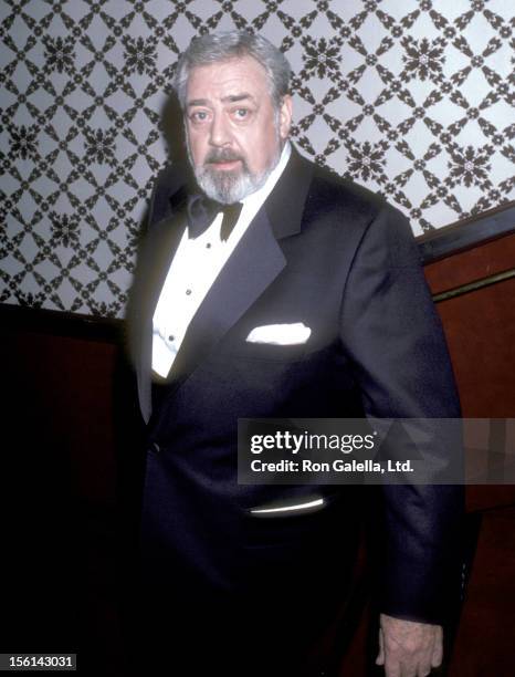 Actor Raymond Burr attends the 13th Annual International Emmy Awards on November 25, 1985 at Sheraton Centre Hotel in New York City.