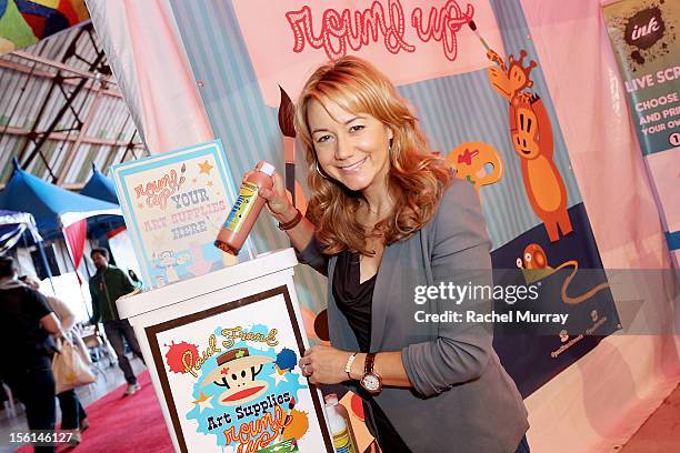 Actress Megyn Price attends Paul Frank Arts Rounds Up Art Supplies For Kids during P.S. Arts 2012 Express Yourself creative arts fair and family day...