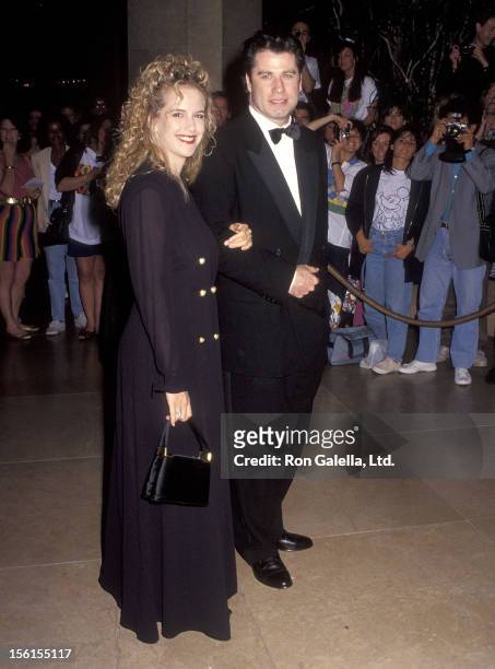 Actress Kelly Preston and actor John Travolta attend the 1992 Carousel of Hope Ball to Benefit the Barbara Davis Center for Childhood Diabetes on...