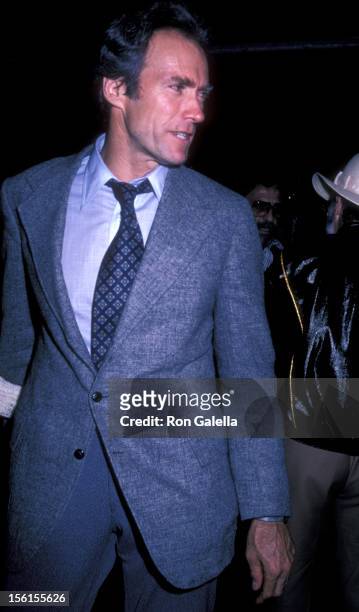Actor Clint Eastwood sighted on June 15, 1982 at Elaine's Restaurant in New York City.