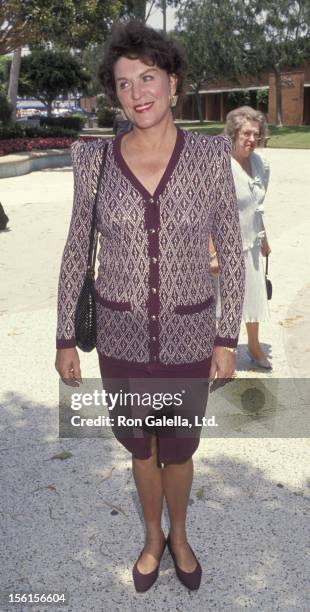Actress Majel Barrett-Roddenberry attends Marina Sirtis-Michael Lamper Wedding Ceremony on June 21, 1992 at St. Sophia Cathedral in Los Angeles,...
