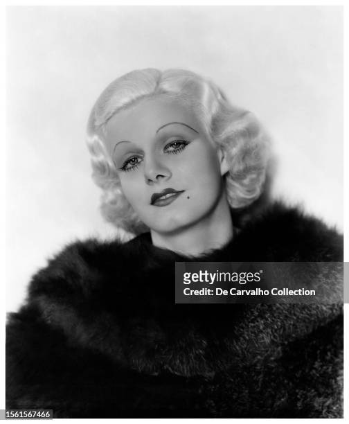 Publicity portrait of actor Jean Harlow in the mid 1930's, United States.