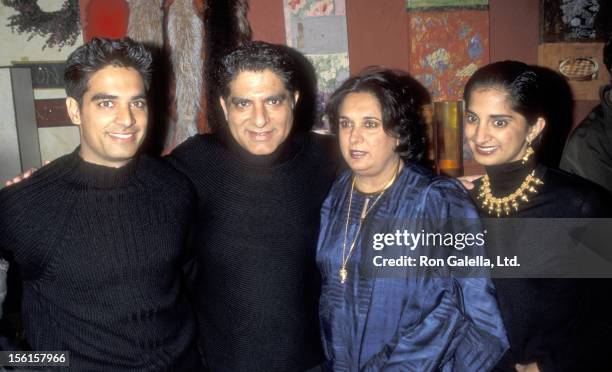 Deepak Chopra, wife Rita Chopra, son Gotham Chopra and daughter Mallika attend the Party to Celebrate the Album Release of 'A Gift Of Love: Deepak &...