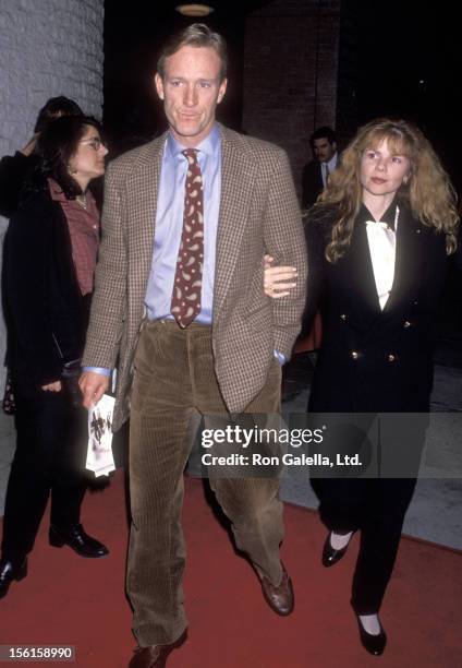 Actor Ted Shackelford and wife Annette Wolfe attend 'A Perfect World' Westwood Premiere on November 15, 1993 at Mann National Theatre in Westwood,...