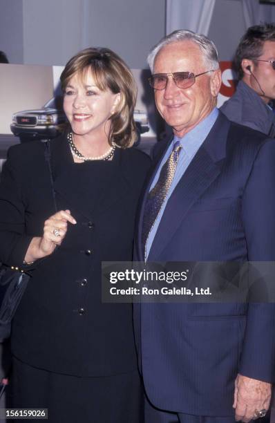 Actor Don Shula and wife Mary Anne Stephens attend Men For The Cure Benefit Gala on September 9, 1999 at Eurochow Restaurant in Westwood, California.