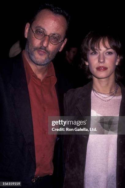 Actor Jean Reno and wife Nathalie Dyszkiewicz attend the premiere of 'The Professional' on November 3, 1994 at the Academy Theater in Beverly Hills,...