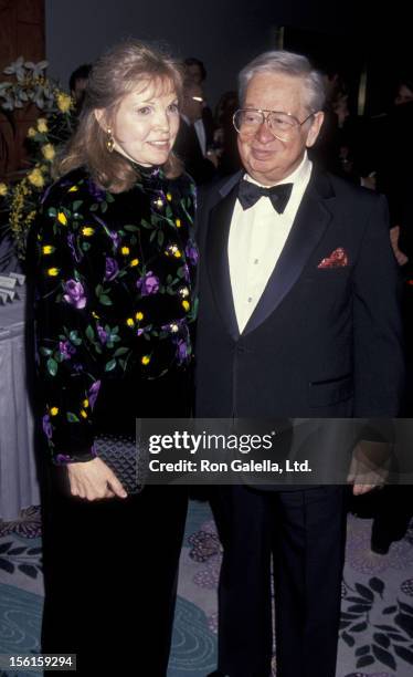 Singer Mel Torme and wife Ali Severson attend 50th Anniversary Party for Charlton Heston-Lydia Heston on March 18, 1994 at Nikko Hotel in Beverly...