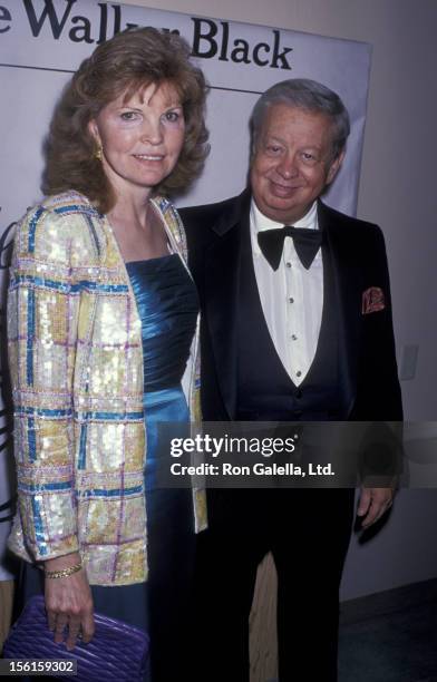 Singer Mel Torme and wife Ali Severson attend the birthday party for Ella Fitzgerald on April 28, 1989 at the Beverly Hilton Hotel in Beverly Hills,...