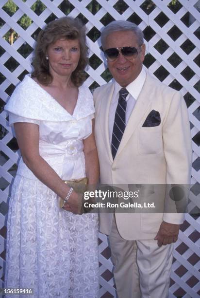 Singer Mel Torme and wife Ali Severson attend 25th Anniversary Party for Joseph Bologna-Renee Taylor on August 19, 1990 in Beverly Hills, California.