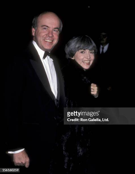 Actor Tim Conway and wife Charlene Fusco attending 'Variety Club Tribute Honoring Ronald Reagan' on December 1, 1985 at NBC TV Studios in Burbank,...