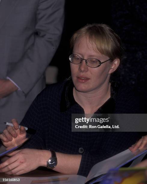 Amy Carter attends book party for 'The Little Baby Snoogle Fleejer' on December 13, 1995 at Barnes and Noble in New York City.