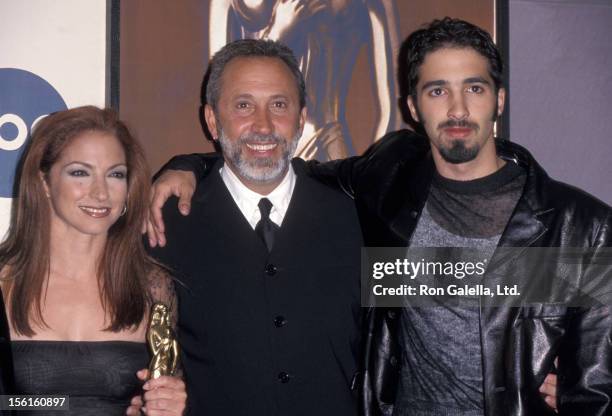 Singer Gloria Estefan, husband Emilio Estefan and son Nayib Estefan attending Fourth Annual American Latino Media Arts Awards on April 11, 1999 at...