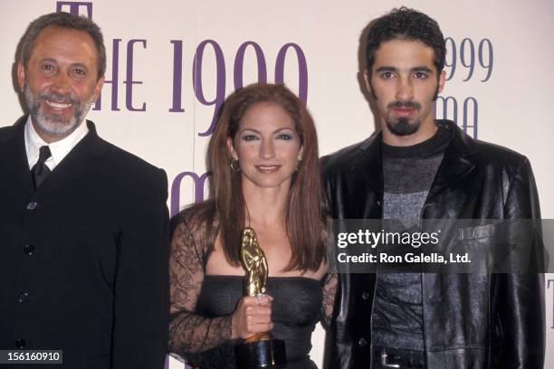 Singer Gloria Estefan, husband Emilio Estefan and son Nayib Estefan attending Fourth Annual American Latino Media Arts Awards on April 11, 1999 at...