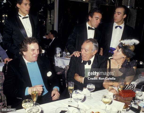 Actor Danny Aiello, Anthony Quinn, wife Kathy Quinn, Alex Quinn, Lorenzo Quinn and Francesco Quinn attend New Year's Eve Party on December 31, 1986...