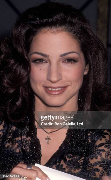 Singer Gloria Estefan attending 'Taping of the Joan Rivers Show' on October 28, 1992 at CBS Broadcasting Center in New York City, New York.