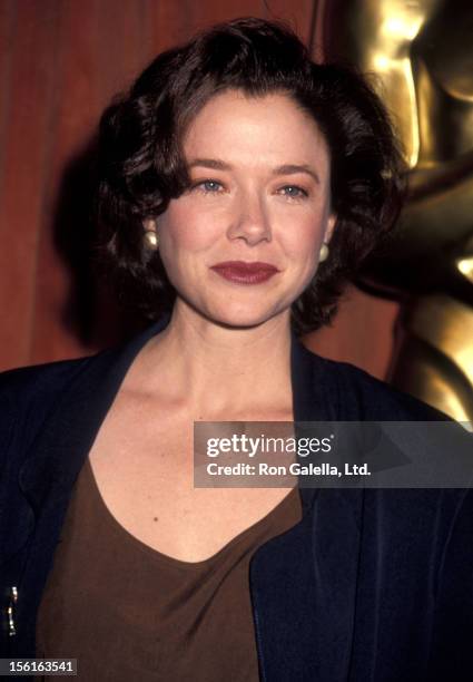 Actress Annette Bening attends the 63rd Annual Academy Awards Nominees Luncheon on March 19, 1991 at Beverly Hilton Hotel in Beverly Hills,...