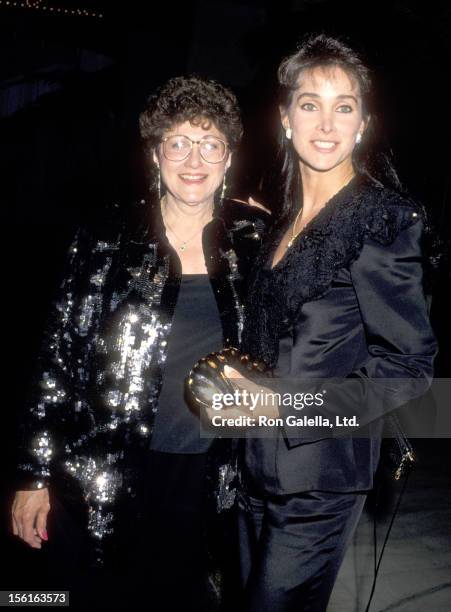 Actress Connie Sellecca and mother Ann Sellecchia attend the ABC Television Affiliates Party on June 14, 1990 at Century Plaza Hotel in Los Angeles,...