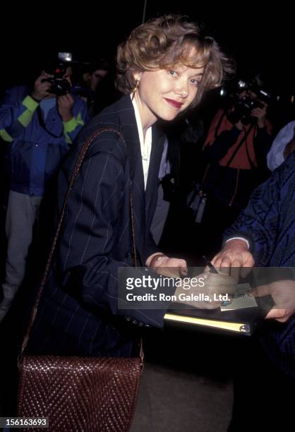 Actress Annette Bening attends the 48th Annual Golden Globe Awards Rehearsals on January 18, 1991 at Beverly Hilton Hotel in Beverly Hills,...