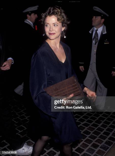 Actress Annette Bening attends the 48th Annual Golden Globe Awards Rehearsals on January 18, 1991 at Beverly Hilton Hotel in Beverly Hills,...