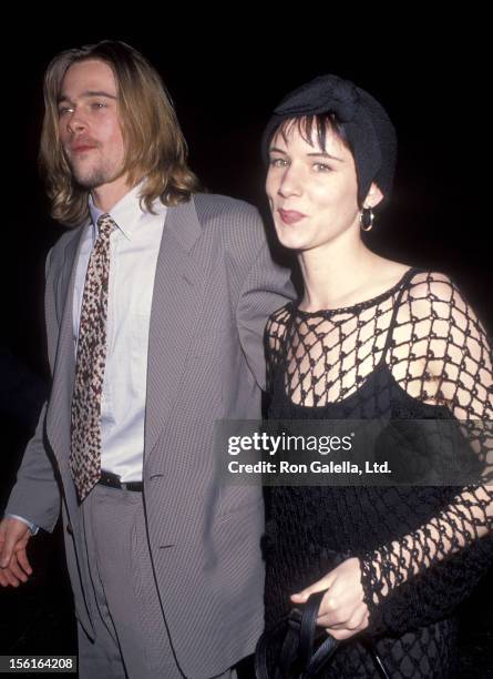 Actor Brad Pitt and actress Juliette Lewis attend the 1993 NATO/ShoWest Convention on March 8, 1993 at Bally's Hotel and Casino in Las Vegas, Nevada.