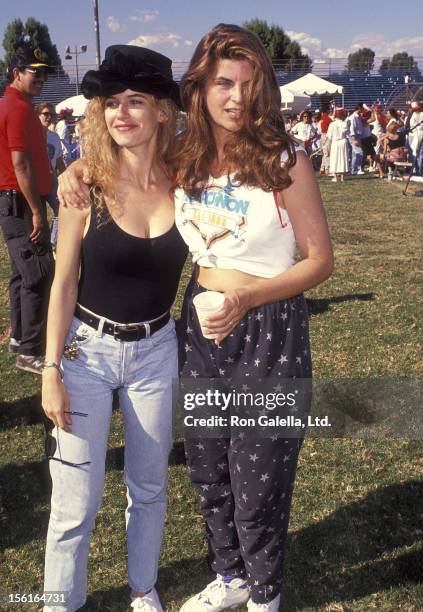 Actress Kelly Preston and Kirstie Alley attend the Narconon's 12th Annual All-Stars Celebrity Softball Game for a Drug-Free Society on September 28,...