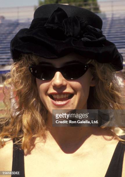 Actress Kelly Preston attends the Narconon's 12th Annual All-Stars Celebrity Softball Game for a Drug-Free Society on September 28, 1991 at Tom...