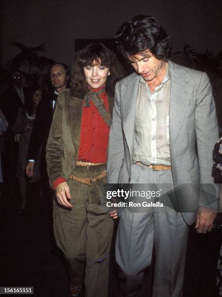 Actress Diane Keaton and actor Warren Beatty attend Richard Avedon's Photographs Exhibition 'Avedon: Photographs, 1974 - 1977' Opening Night Viewing...