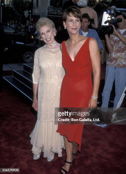 Actress Janet Leigh and actress Jamie Lee Curtis attend the 'Halloween H20: 20 Years Later' Westwood Premiere on July 27, 1998 at Mann Village...