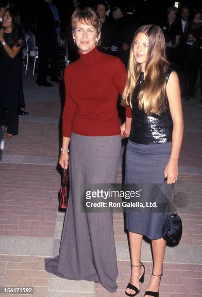 Actress Jamie Lee Curtis and daughter Annie Guest attends PETA Honors the Animal Rights Movement on September 18, 1999 at Paramount Studios in...