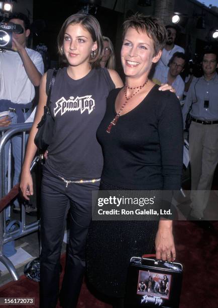 Actress Jamie Lee Curtis and daughter Annie Guest attend the 'This Is Spinal Tap' Hollywood Premiere on September 5, 2000 at the Egyptian Theatre in...