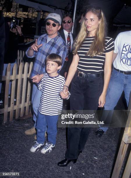 Actor Michael J. Fox, actress Tracy Pollan and son Sam Fox attend the Third Annual 'Kids for Kids' Celebrity Carnival to Benefit the Elizabeth Glaser...