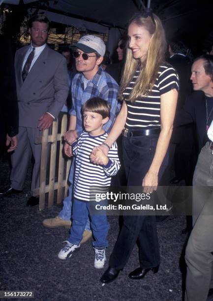 Actor Michael J. Fox, actress Tracy Pollan and son Sam Fox attend the Third Annual 'Kids for Kids' Celebrity Carnival to Benefit the Elizabeth Glaser...