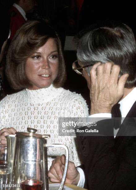 Actress Mary Tyler Moore and husband producer Grant Tinker attend the 26th Annual Directors Guild of America Awards on March 16, 1974 at Beverly...