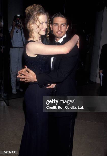 Actress Nicole Kidman and actor Tom Cruise attend the Ninth Annual American Cinematheque Award Salute to Rob Reiner on September 9, 1994 at Beverly...