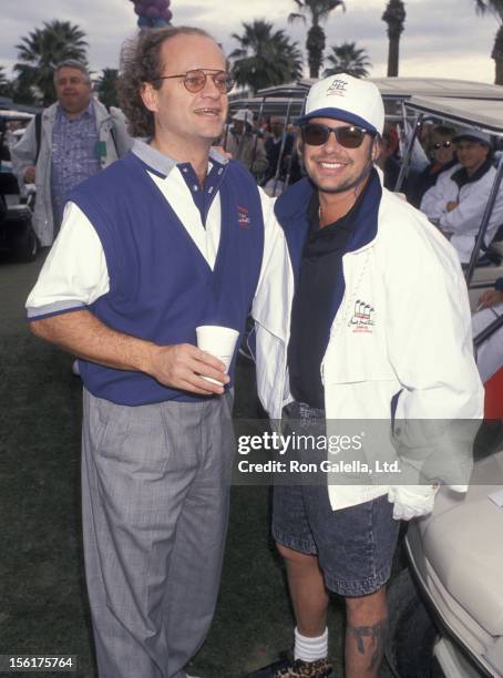 Actor Kelsey Grammer and musician Vince Neil attend Sixth Annual Frank Sinatra Celebrity Golf Tournament on February 5, 1994 at the Palm Desert...