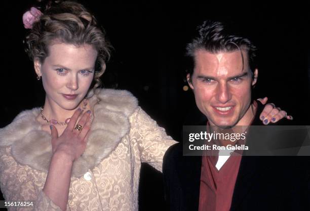 Actress Nicole Kidman and actor Tom Cruise attend the 'Jerry Maguire' New York City Premiere on December 6, 1996 at Pier 88, Chelsea Piers in New...