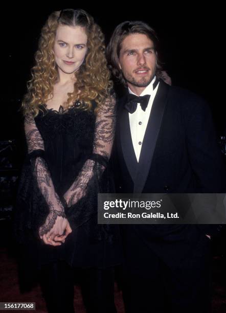 Actress Nicole Kidman and actor Tom Cruise attend the 20th Annual People's Choice Awards on March 8, 1994 at Sony Pictures Studios in Culver City,...