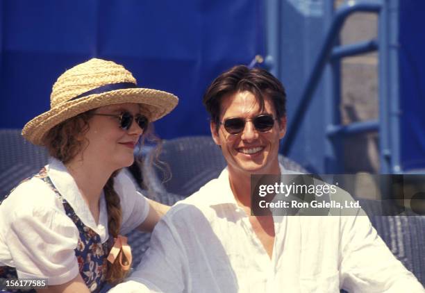 Actress Nicole Kidman and actor Tom Cruise attend the 1993 U.S. Open Tennis on September 6, 1993 at Flushing Meadows Park in Flushing, Queens, New...