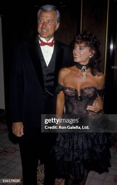 Actor Lyle Waggoner and wife Sharon Kennedy attend Valentino Fashion Awards on April 8, 1987 at the Century Plaza Hotel in Century City, California.