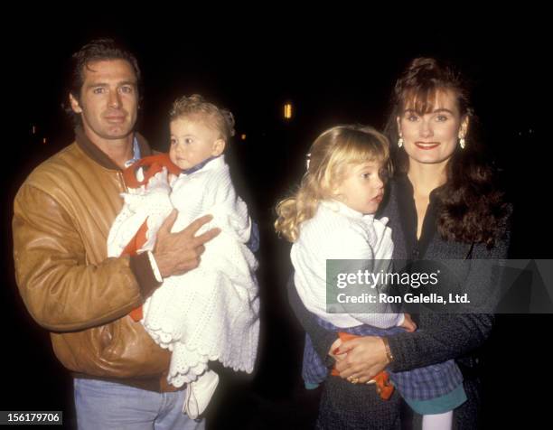 Actor Jack Scalia, wife Karen Baldwin, and daughters Olivia Scalia and Jacqueline Scalia attend the 'Teenage Mutant Ninja Turtles' Universal City...