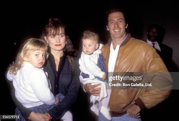 Actor Jack Scalia, wife Karen Baldwin, and daughters Olivia Scalia and Jacqueline Scalia attend the 'Teenage Mutant Ninja Turtles' Universal City...