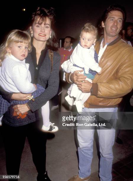 Actor Jack Scalia, wife Karen Baldwin, and daughters Olivia Scalia and Jacqueline Scalia attend the 'Teenage Mutant Ninja Turtles' Universal City...