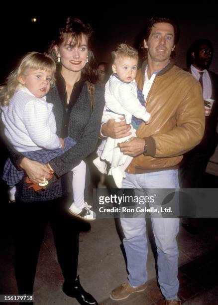 Actor Jack Scalia, wife Karen Baldwin, and daughters Olivia Scalia and Jacqueline Scalia attend the 'Teenage Mutant Ninja Turtles' Universal City...