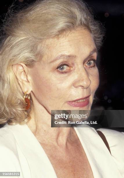 Actress Lauren Bacall attends Bay Street Benefit Gala on July 10, 1993 in Sag Harbor, New York.