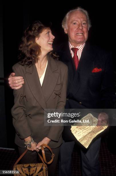 Actress Susan Sarandon and Van Johnson attend 51st Annual Booker Club Awards Luncheon on November 1, 1990 at the Marriott Marquis Hotel in New York...