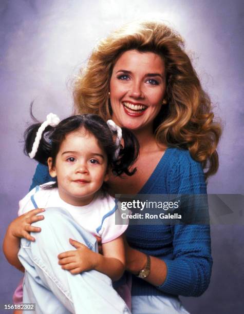 Actress Melody Thomas Scott and daughter Alexandra Scott pose for an Exlusive Photo Session on April 20, 1984 in Los Angeles, California.