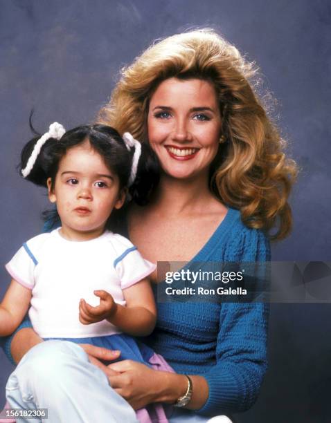 Actress Melody Thomas Scott and daughter Alexandra Scott pose for an Exlusive Photo Session on April 20, 1984 in Los Angeles, California.