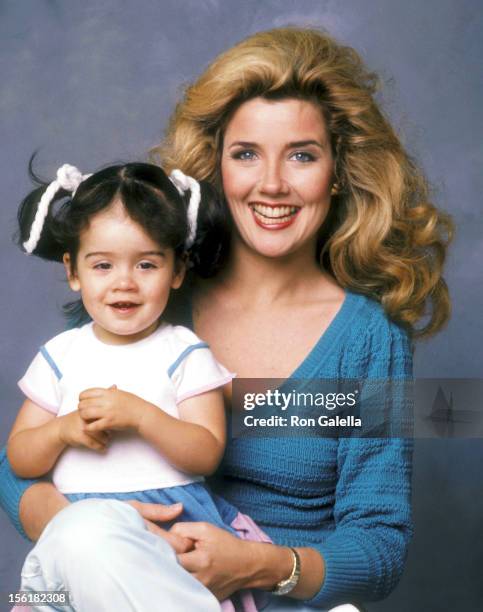 Actress Melody Thomas Scott and daughter Alexandra Scott pose for an Exlusive Photo Session on April 20, 1984 in Los Angeles, California.